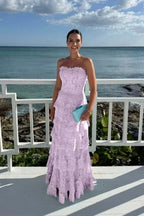 Tiered Lace Maxi Gown