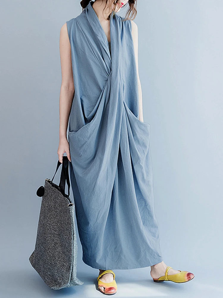 Oversize Asymmetrical Maxi Dress