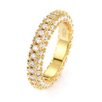 Three-Row Moissanite Wedding Band