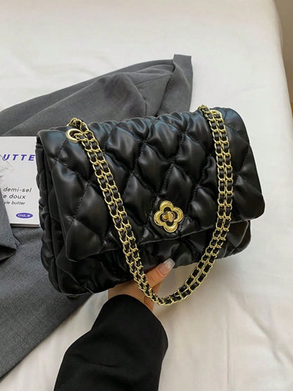 Diamond Pattern Shoulder Bag