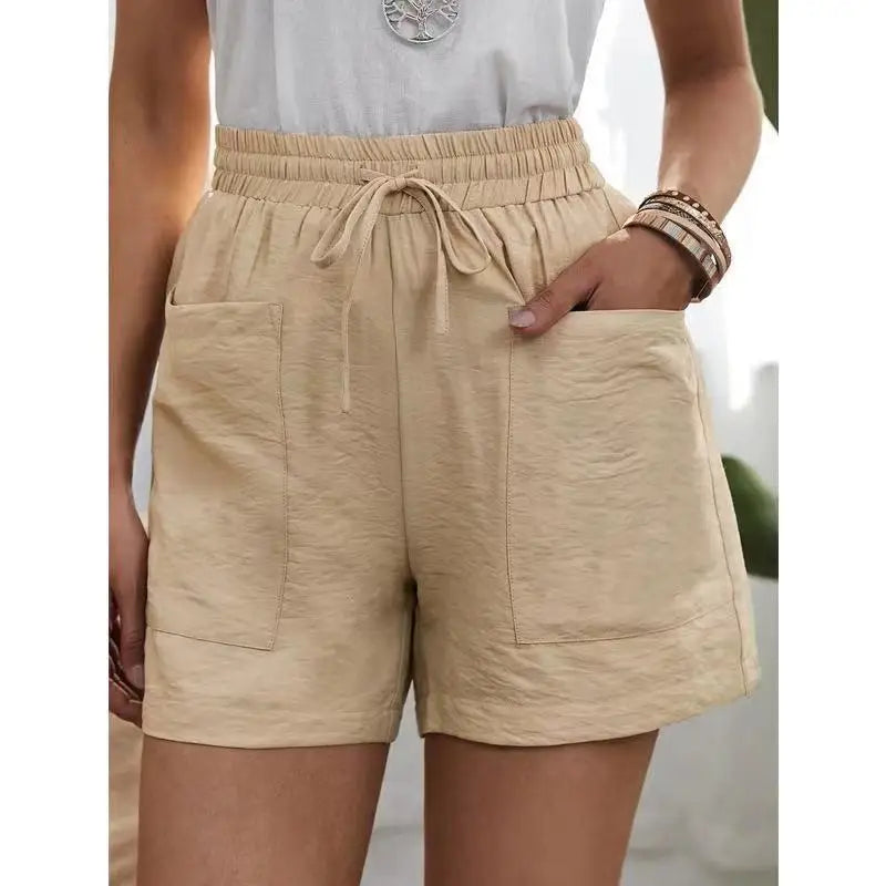 Women Linen Summer Sweatshorts