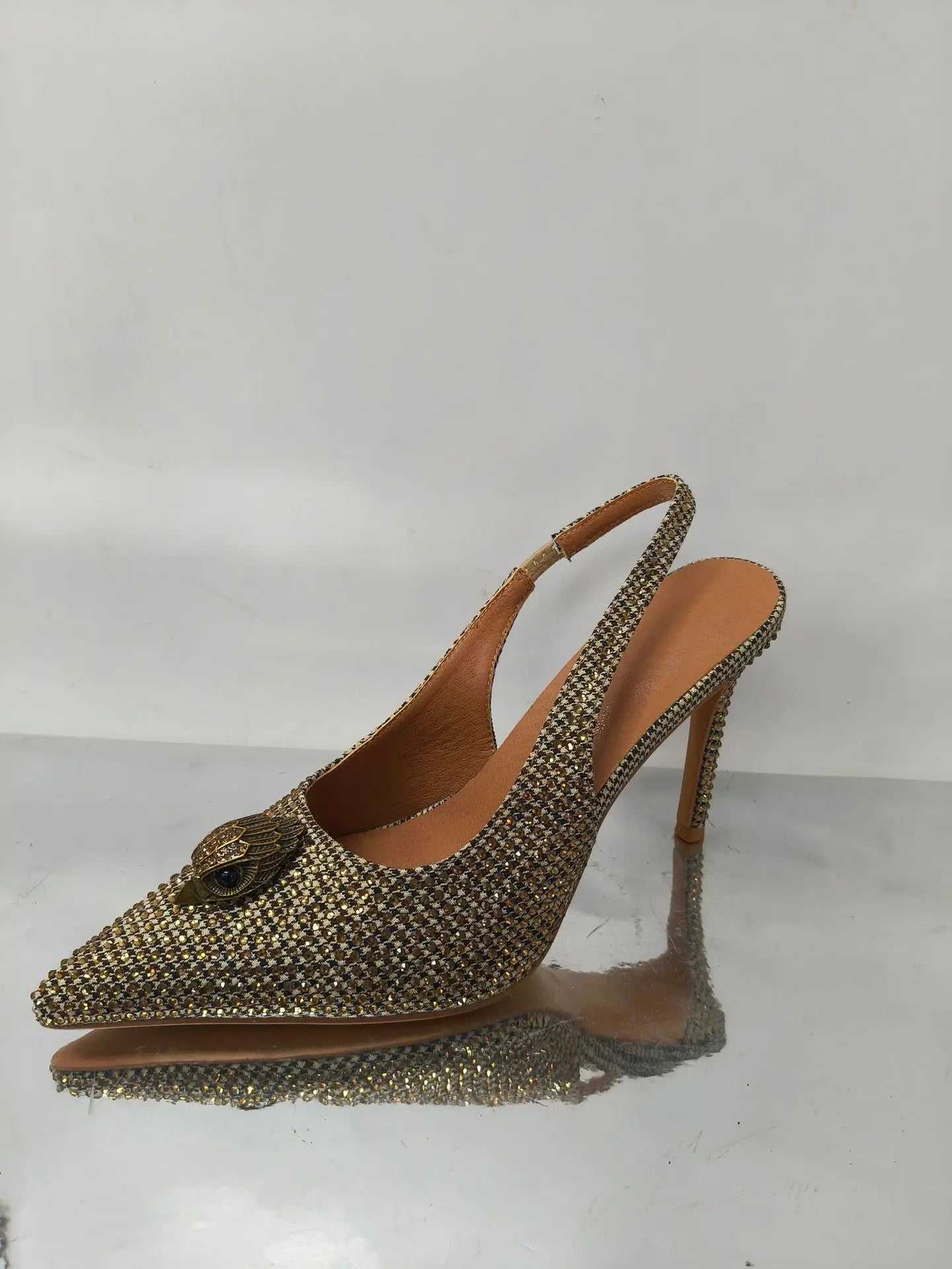 Rhinestone Snake Head Pointed Toe