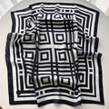 Imitation Silk Floral Square Scarf