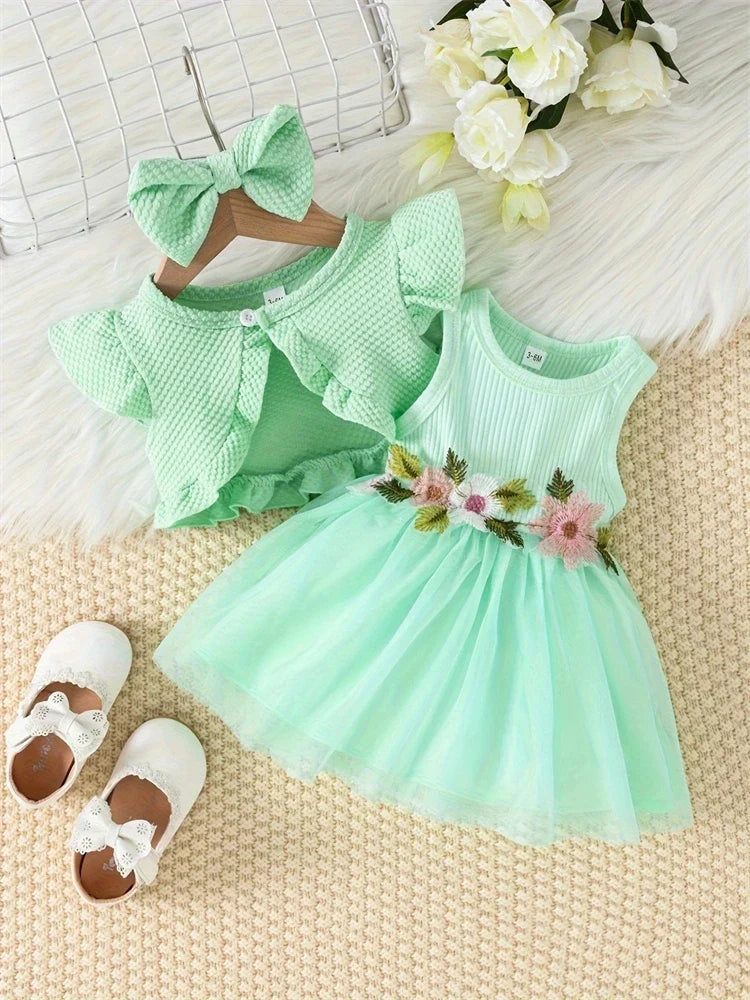 Baby Girl Flower Mesh Dress