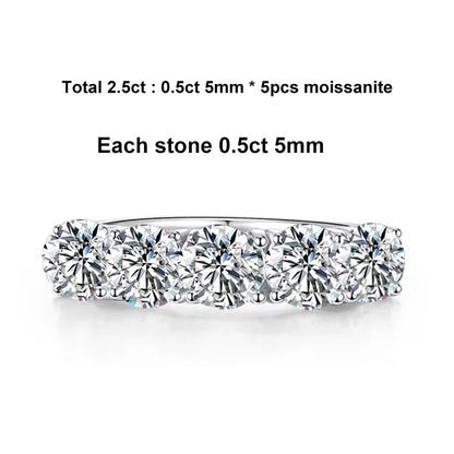 Eternity Moissanite Silver Ring