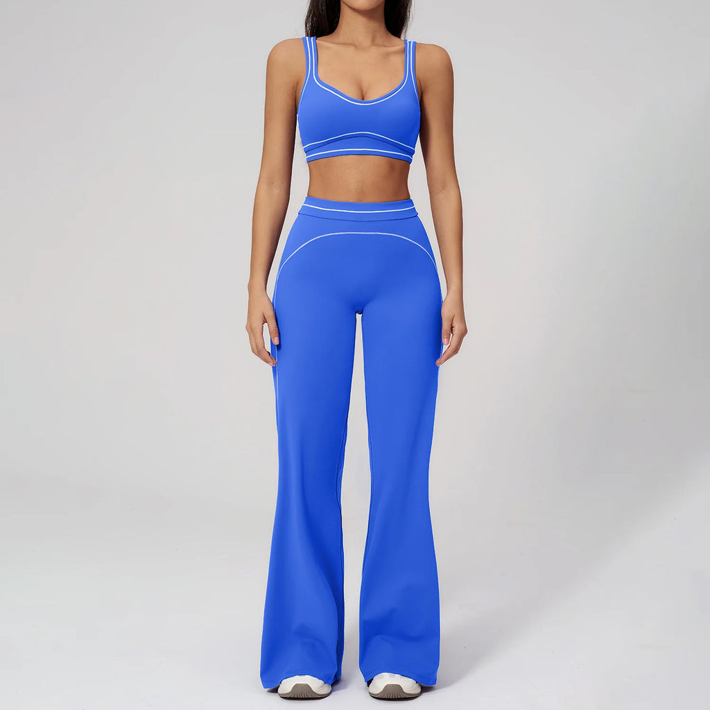 Knit Construction Sleeveless True-To-Size Fit Two-Piece Yoga Set