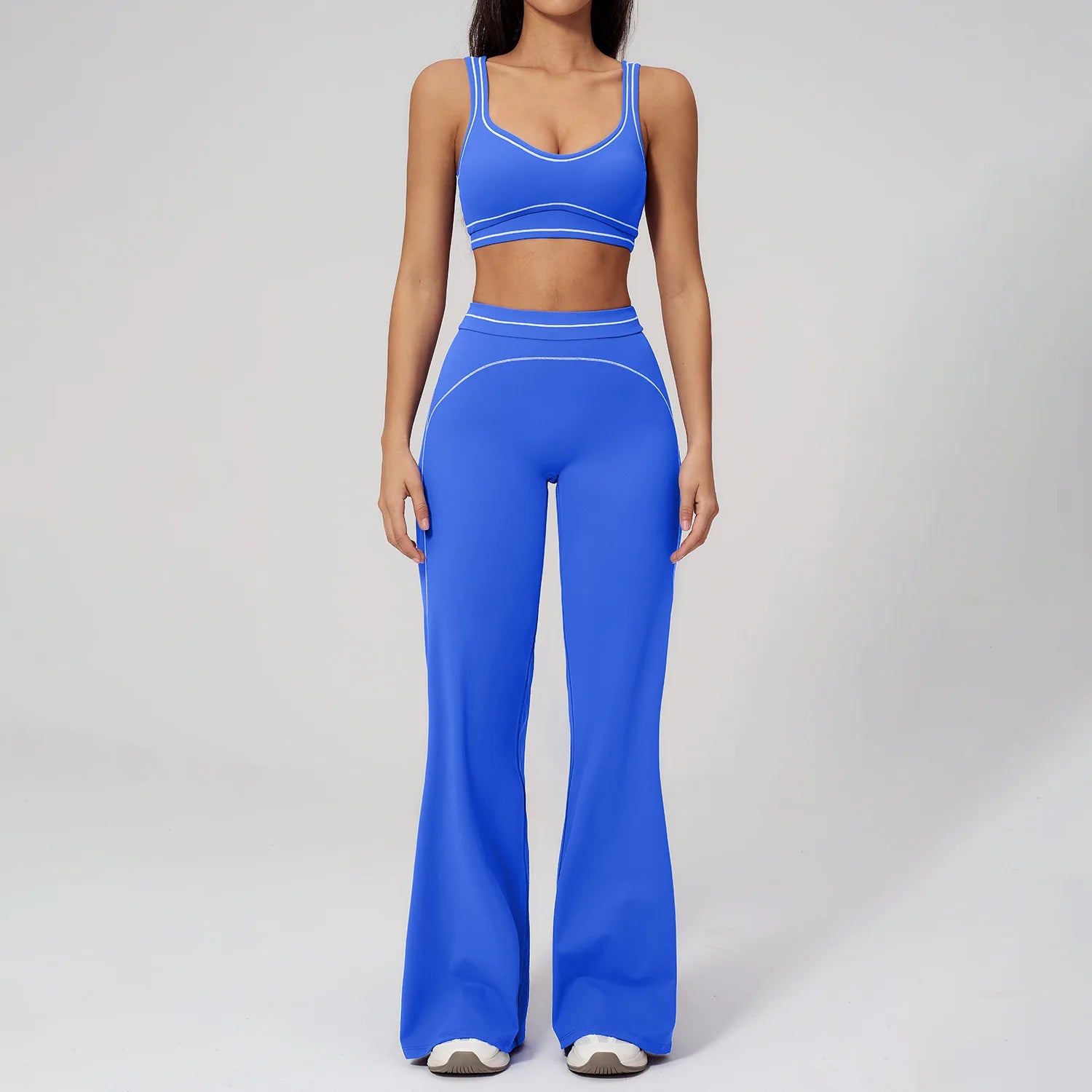 Knit Construction Sleeveless True-To-Size Fit Two-Piece Yoga Set
