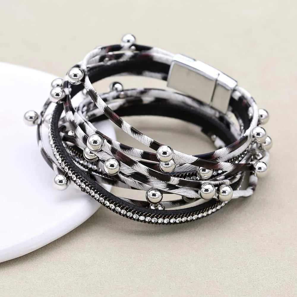 Love Heart Charm Leather Bracelet