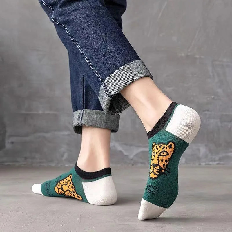 Casual Cartoon Ankle Socks – 10 Pairs