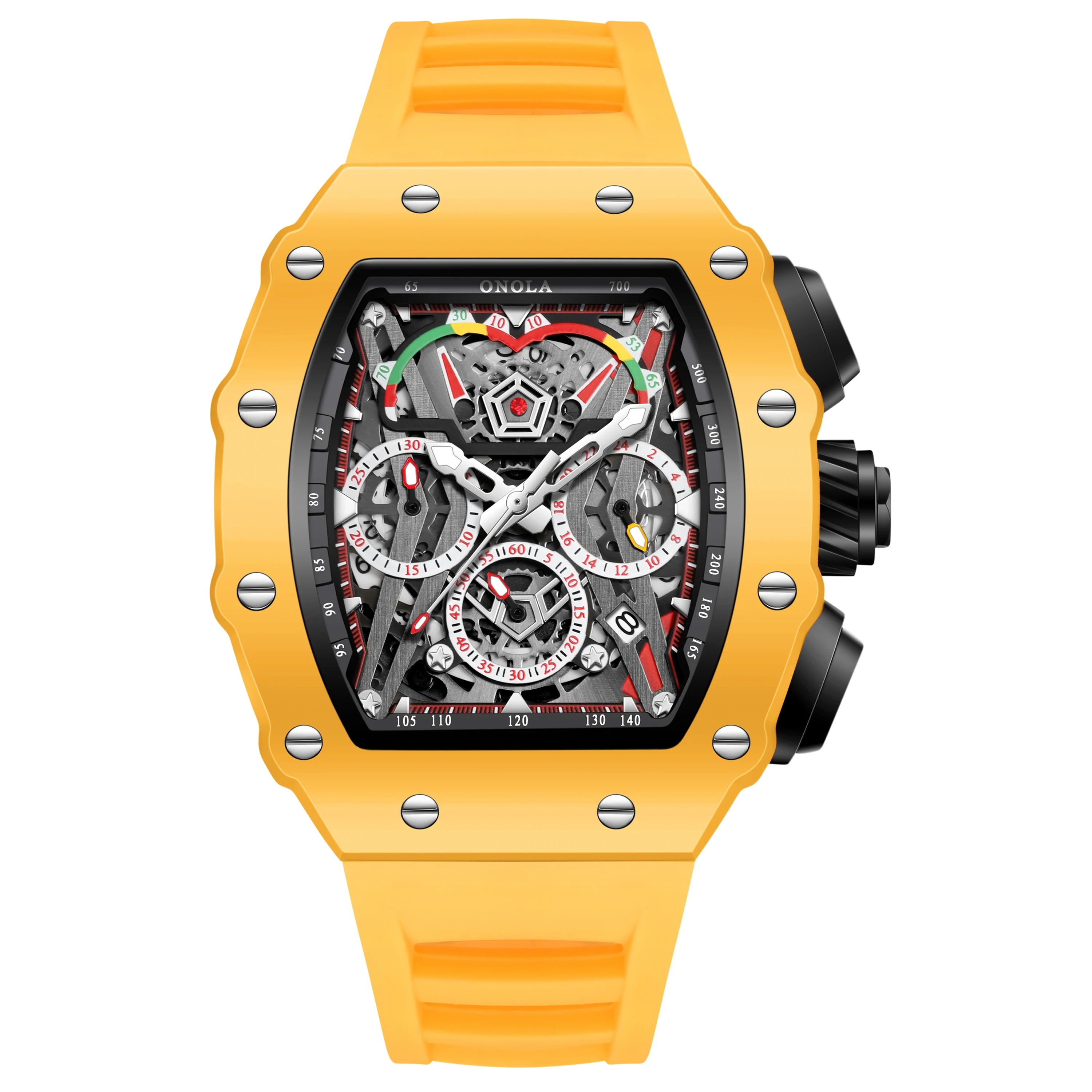 ONOLA Tonneau Silicone Quartz Watch