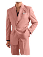 Linen Peak-Lapel One-Button Suit Set