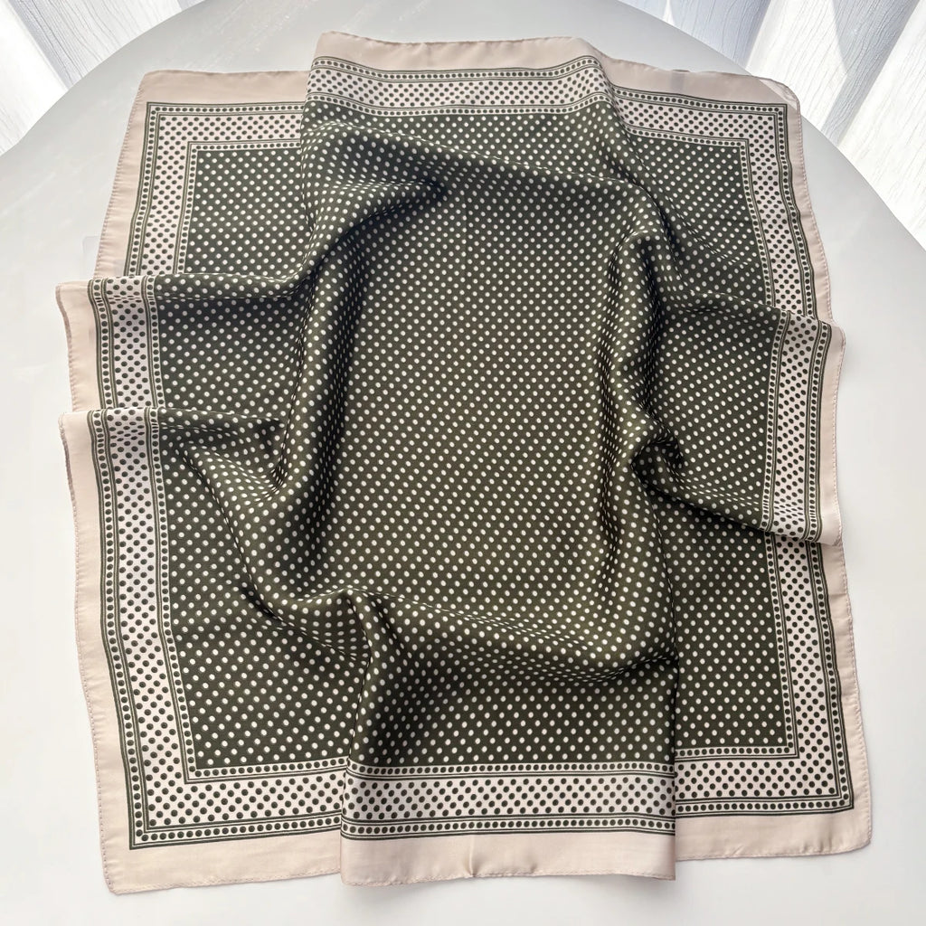 Polka Dot Printed Square Bandana
