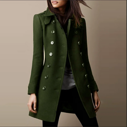 Women’s Double-Breasted Wool Overcoat