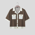 Striped Patchwork Casual Shirt