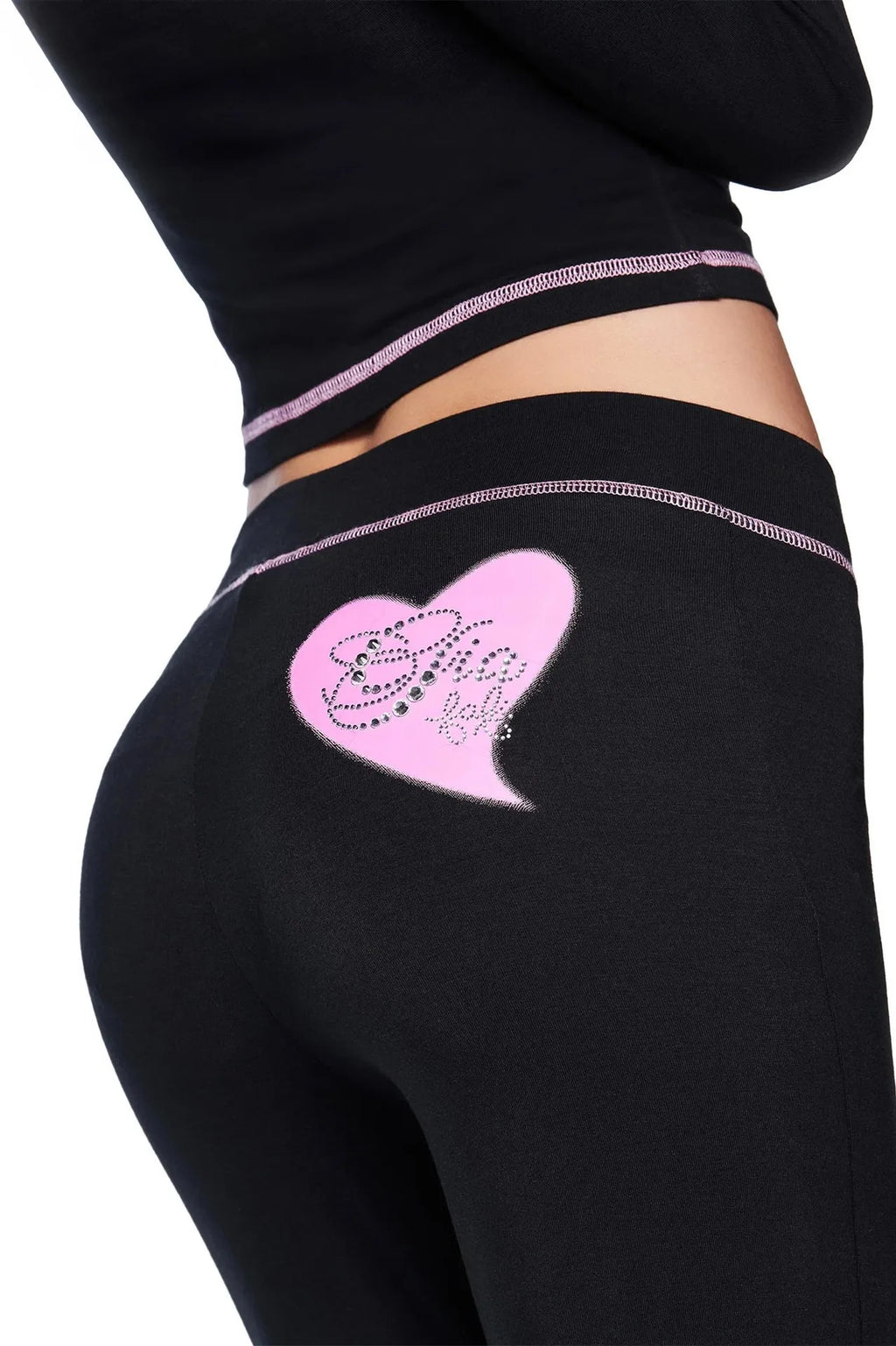 Blended Graphic Print Zip Front Two-Piece Yoga Set