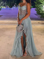Halter Lace Prom Dress