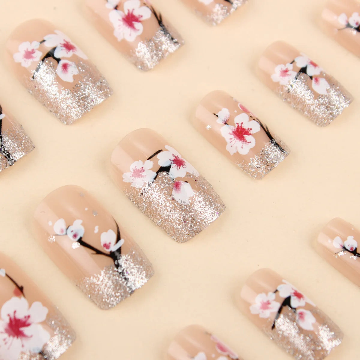 set Medium long fake nails