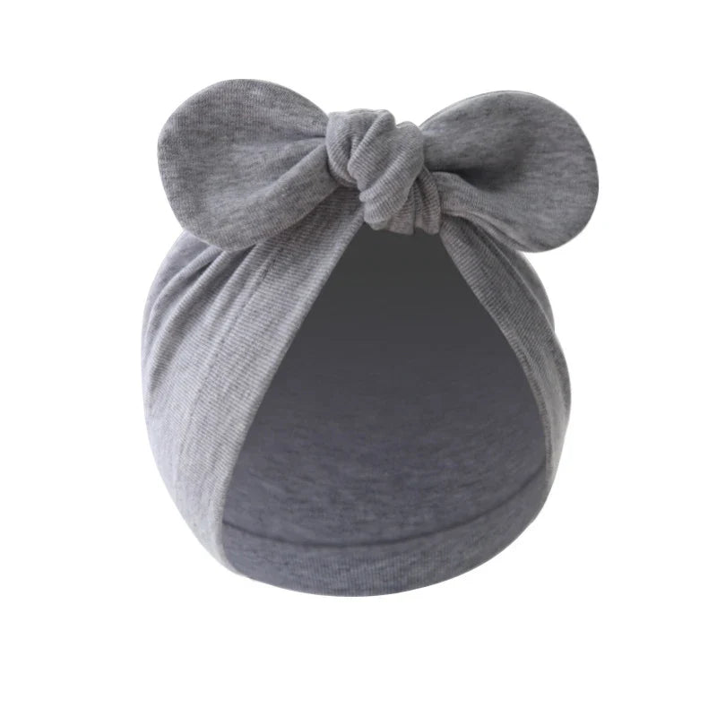 Newborn Solid Bow Beanie