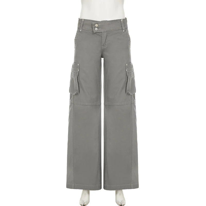 SUCHCUTE Gray Cargo Denim Jeans