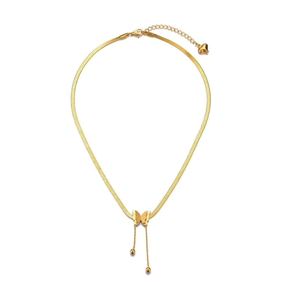 Insect Pendant Snake Necklace