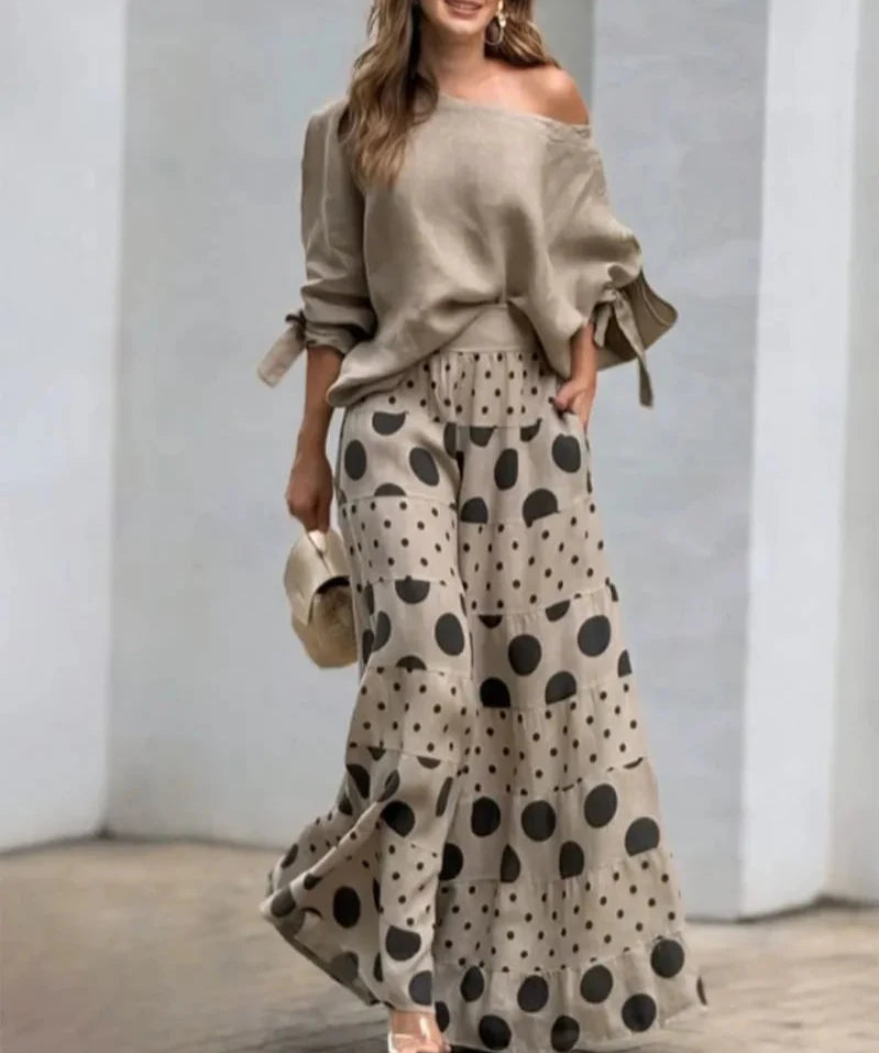 Loose Polka Dot Suit