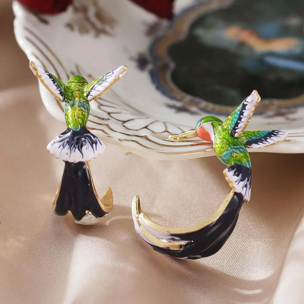 Chic Hummingbird Drop Earrings