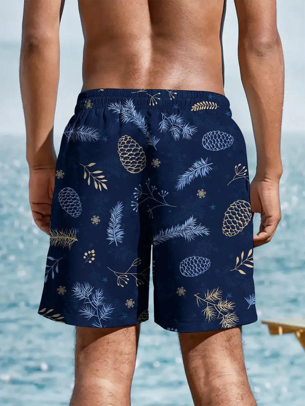 Splatter Print Beach Swim Trunks