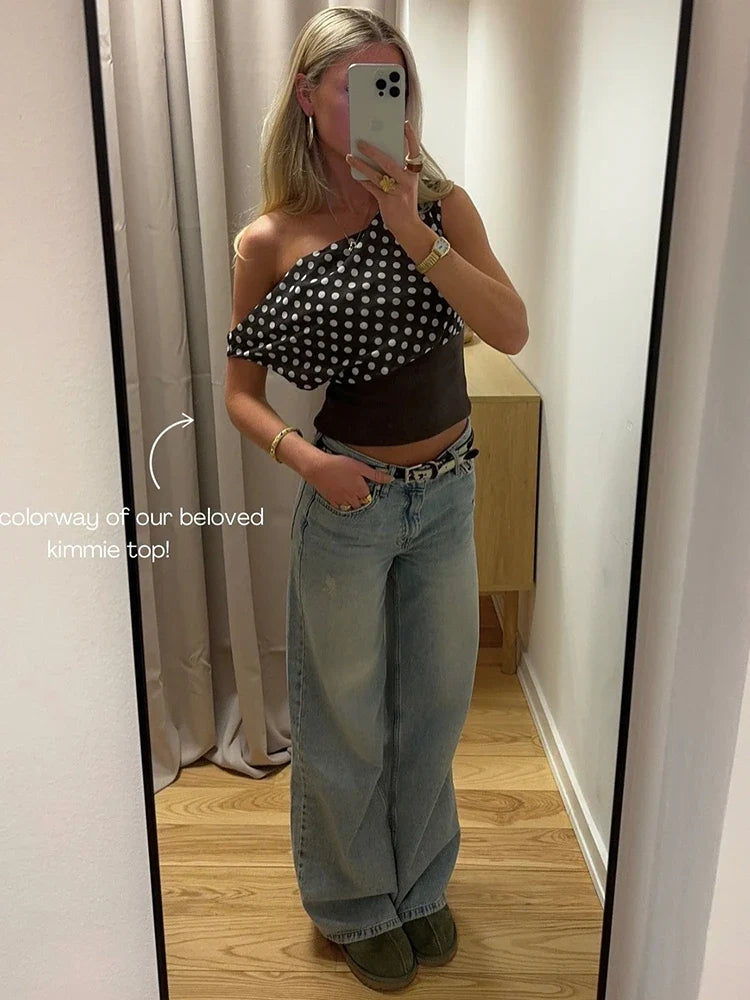 Backless Polka Dot Top