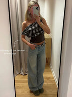 Backless Polka Dot Top