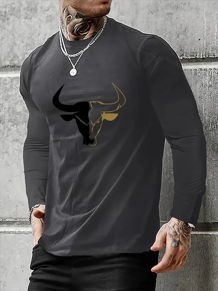 3D Print Casual Long Sleeve Tee