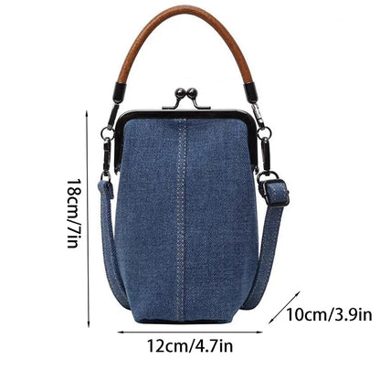 Vintage Denim Crossbody Bag