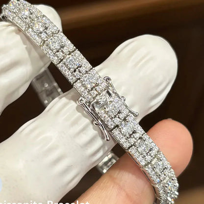 Women’s Moissanite Sterling Silver Bracelet