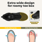 FitVille Water-Resistant Wide-Toe Boots