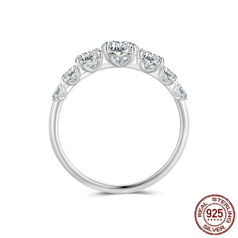 Heart Setting Moissanite Engagement Ring