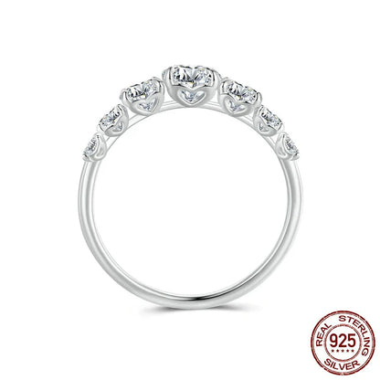 Heart Setting Moissanite Engagement Ring