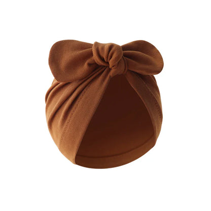 Newborn Solid Bow Beanie