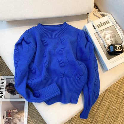 2026 New Winter Rib Knit Crop Sweater