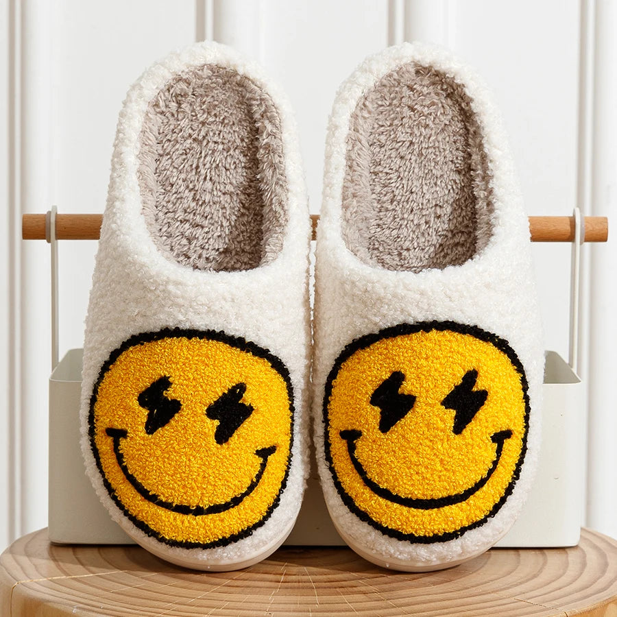 Fluffy Smile Slippers