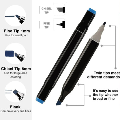 Double Tip Permanent Art Markers