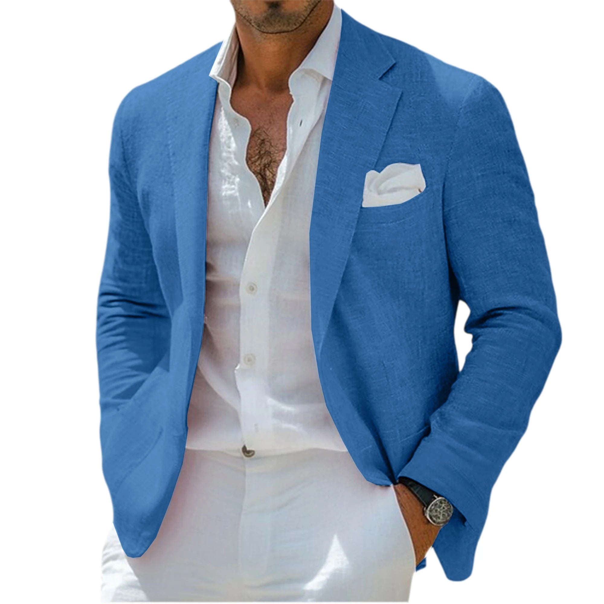 Linen Notch-Lapel Business Sport Coat