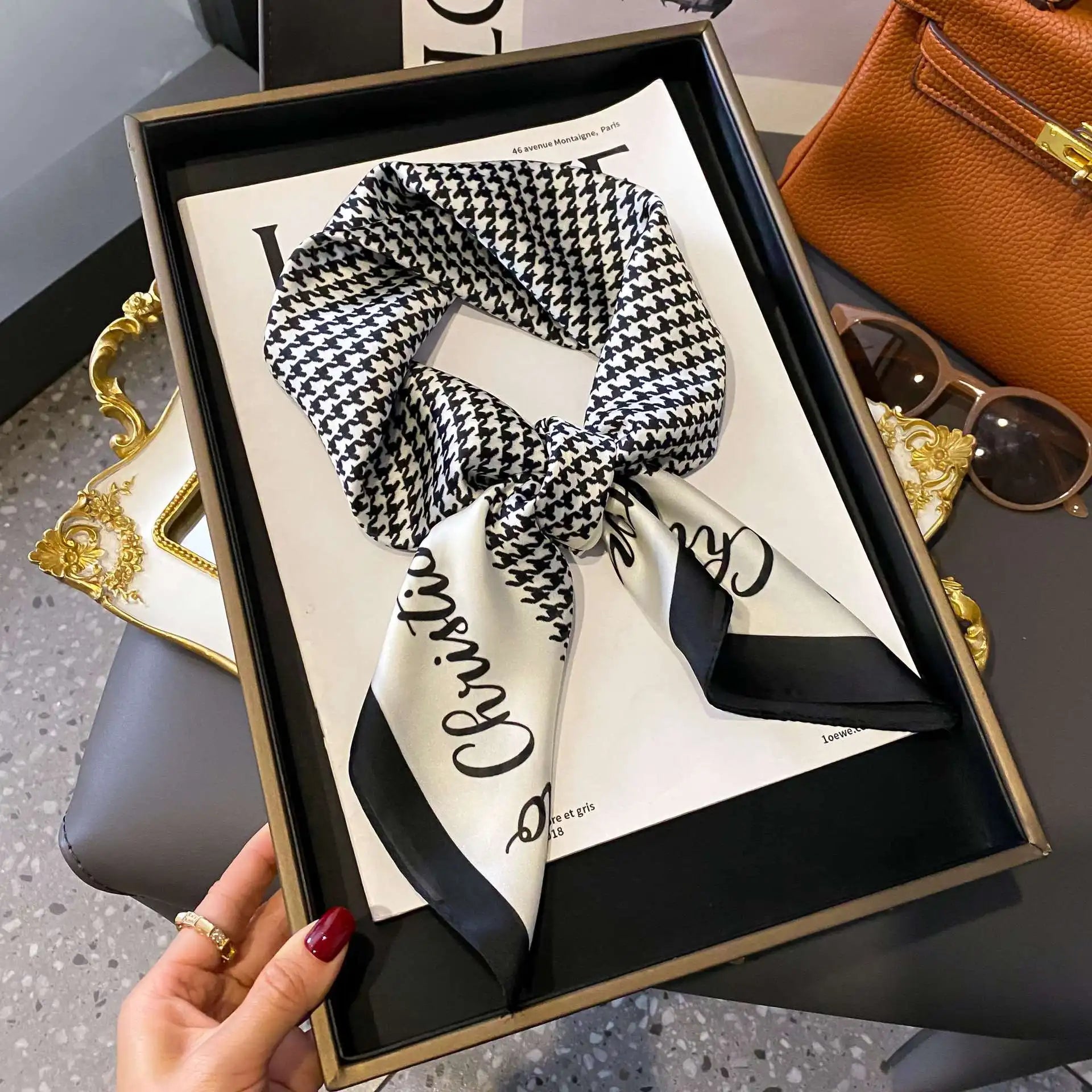 Luxury Silk Feel Square Scarf