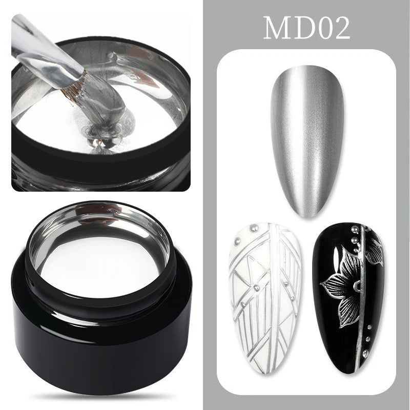 BORN PRETTY Silver Metal Effect