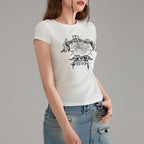 Everyday Graphic Print Crew Neck True-To-Size Fit T-Shirt