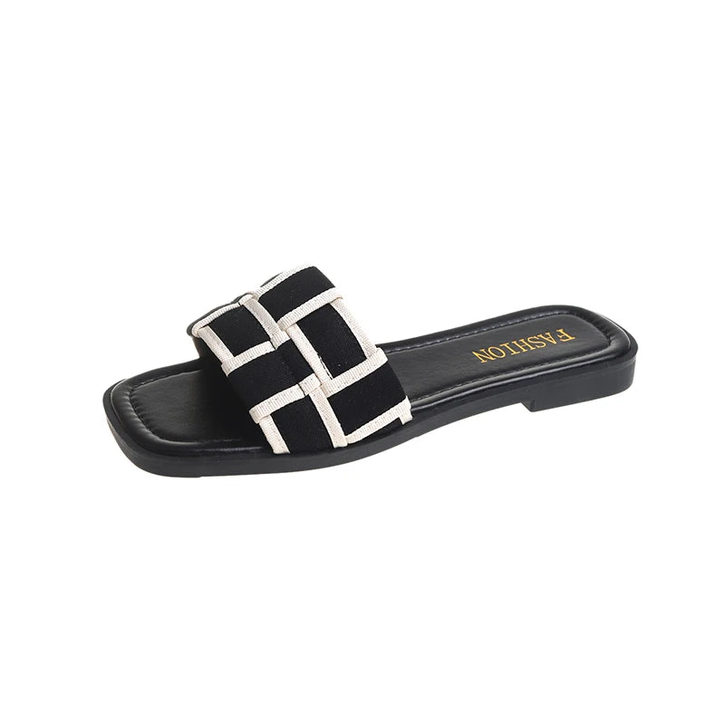 Roman Square Slippers