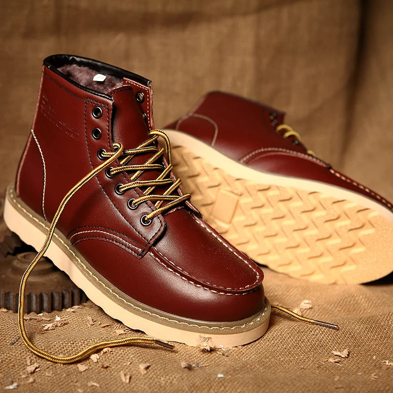 Fashion Leather Ankle Boots