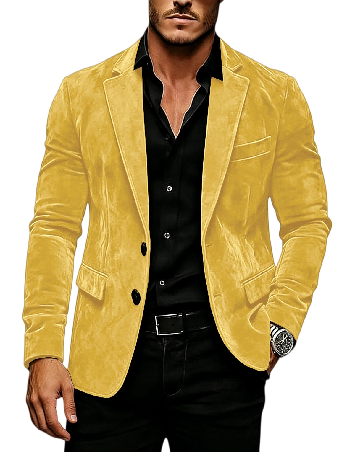 Suede Texture Notch-Lapel Sport Coat