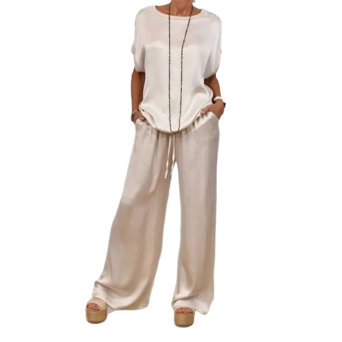 Women’s Satin Two Piece Set