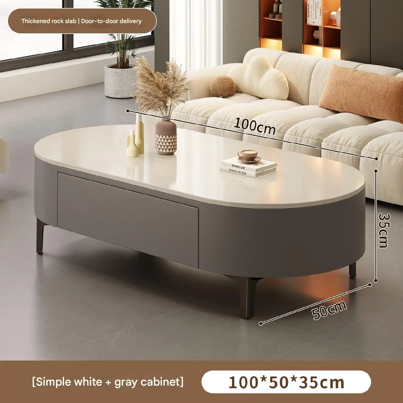 Modern Oval Coffee Table