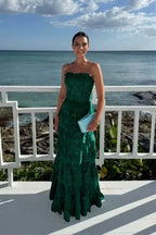 Tiered Lace Maxi Gown