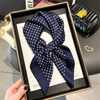 Floral Dot Satin Square Scarf